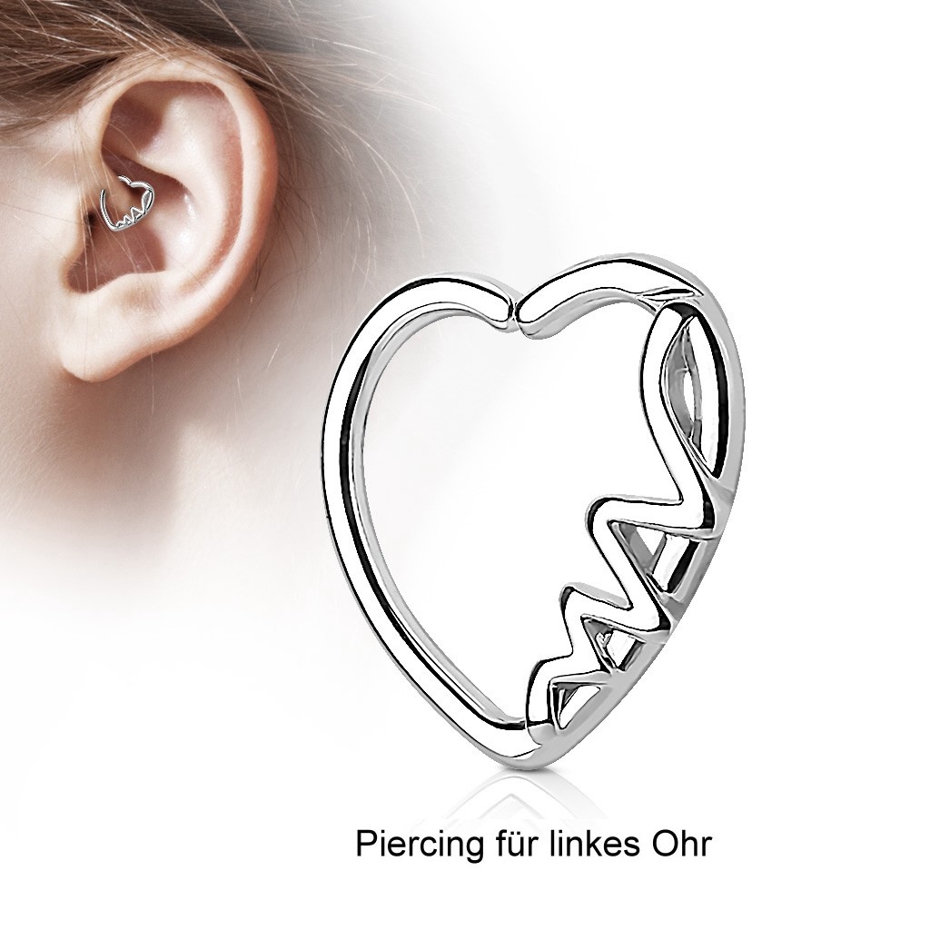 🦚 Herz Daith Ohr Piercing