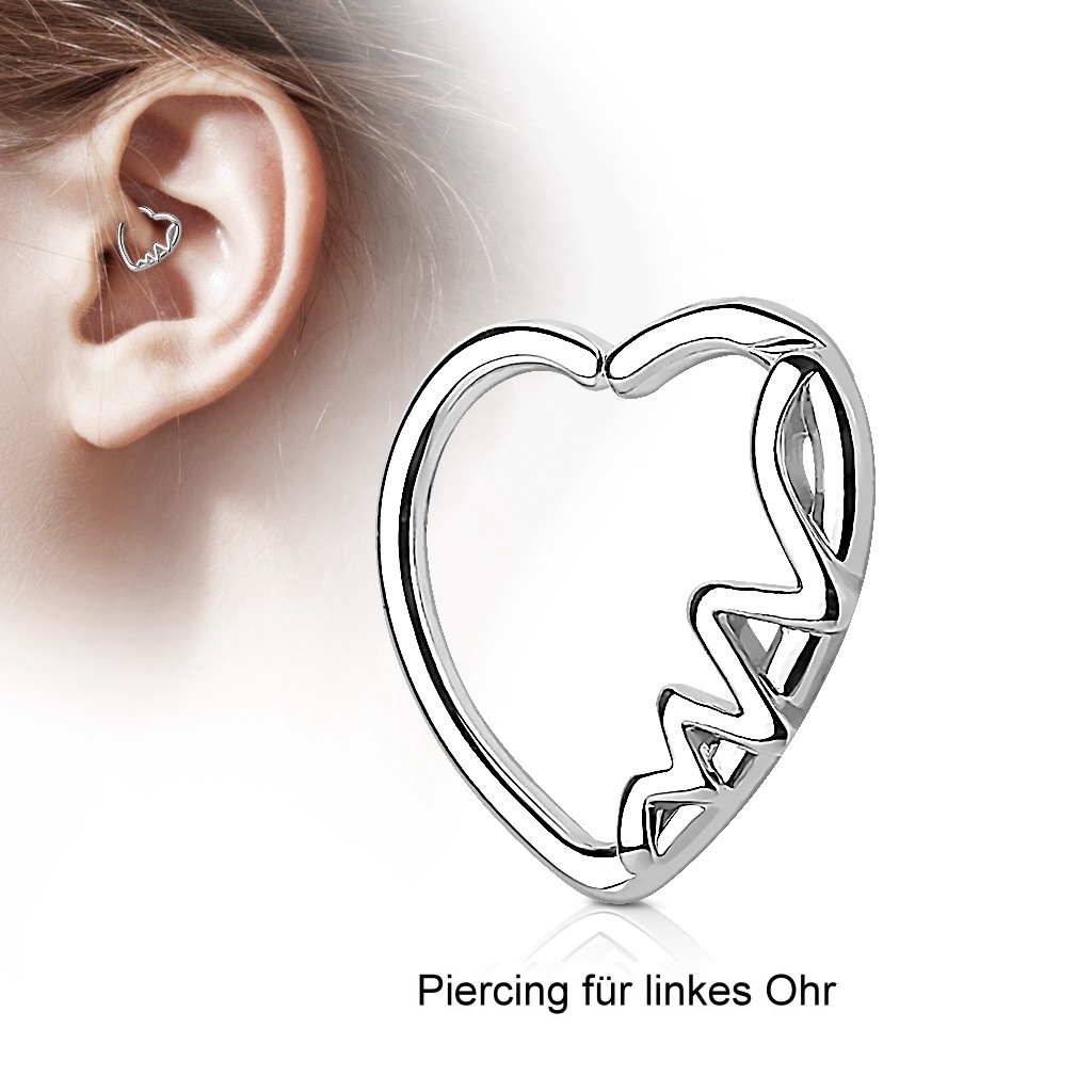 Herz Daith Piercing