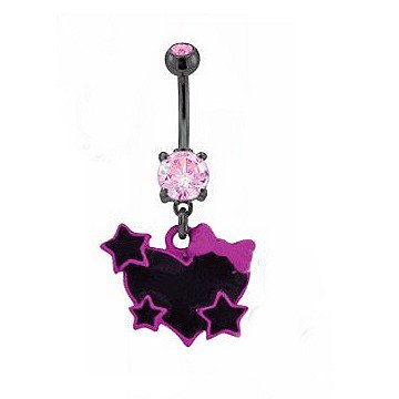 Bauchnabelpiercing pink