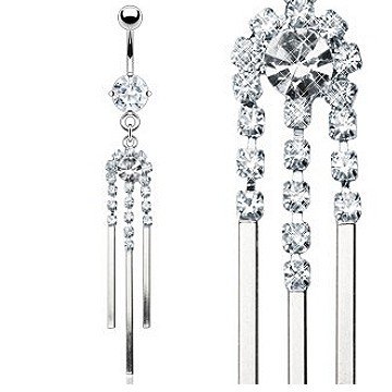 Edles Bauchnabelpiercing