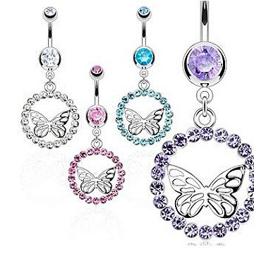 Schmetterling Bauchnabelpiercing