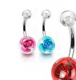 Rose Bauchnabelpiercing - 3 Farben