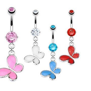 Schmetterling Bauchnabelpiercing