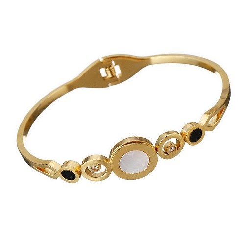 Damen Armreif Edelstahl Gold