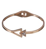 Damen Armreifen  Edelstahl rosegold