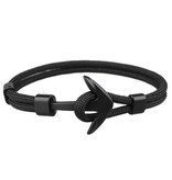 Schwarzes Herren Armband Anker