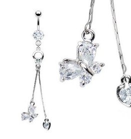 Zartes langes Bauchnabelpiercing