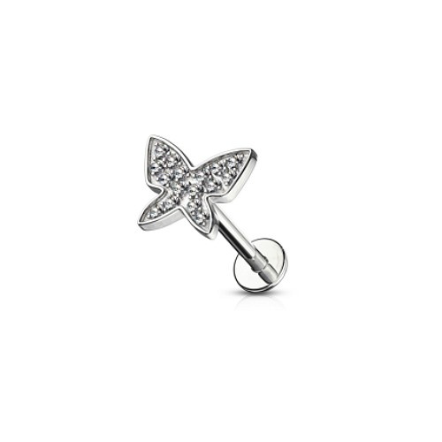 Helix Ohr Schmuck Schmetterling – Labret mit Innengewinde