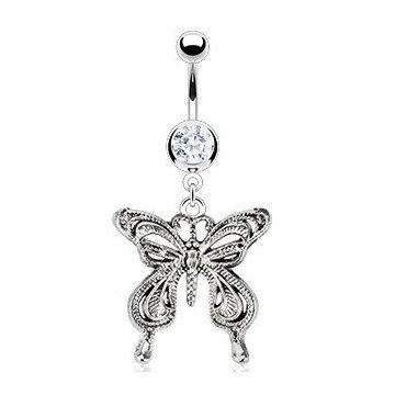 Schmetterlingbauchpiercing