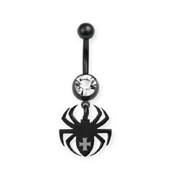 Bauchnabelpiercing Spinne