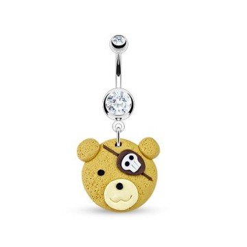 Bauchnabelpiercing mit Teddybäranhänger