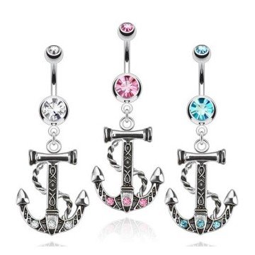Anker-Bauchnabelpiercing