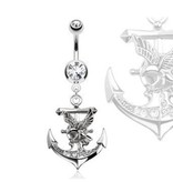 Bauchnabelpiercing Anker mit Adler