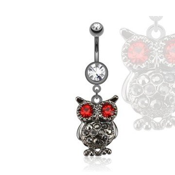 Eulen-Bauchnabelpiercing
