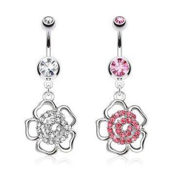 Blumen Bauchnabelpiercing