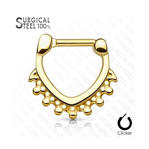 Septum Klicker goldfärbig