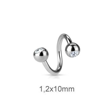 Piercing  Spirale Kristall