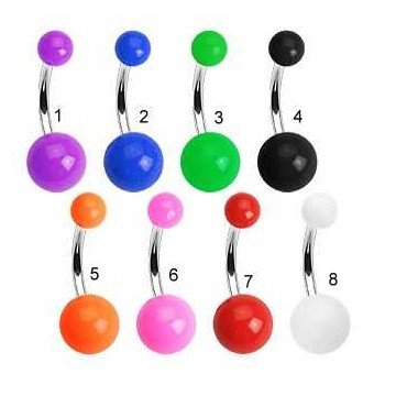 Bunte Bauchnabelpiercing - 8 Modelle