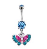 Bauchnabel Piercing Schmetterling