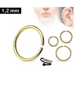 Piercing Ring gold-färbig