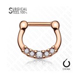 Septumclicker rosegold mit Steinchen