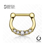 Septum Clicker Chirurgenstahl Gold