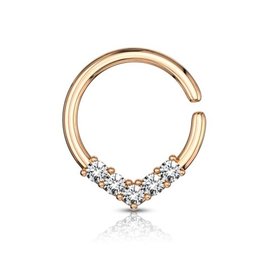 1,2 x 8 mm Piercing Ring Rose