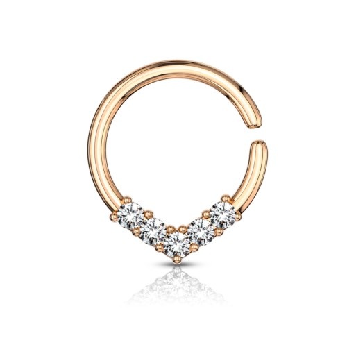 Piercing Ring  rosegold für Helix & Septum