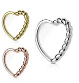 Stylischer Daith Piercing Ring mit Herzmotiv