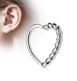 Stylischer Daith Piercing Ring mit Herzmotiv
