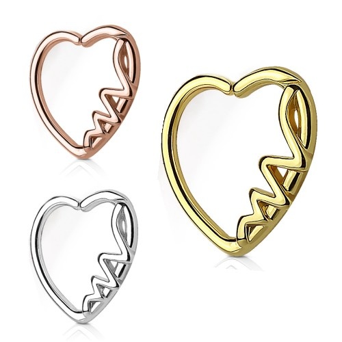 Herzförmiger Daith Piercing Schmuck