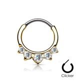 Septum Clicker Edelstahl gold-färbig