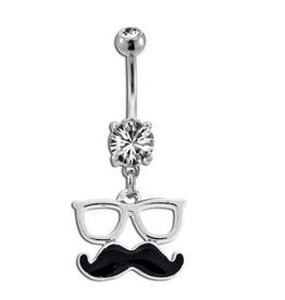 Bauchnabelpiercing Mustache