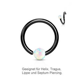 Biege Piercing Ring schwarz