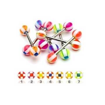 Bunte Zungenpiercing