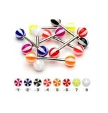 Kunststoff-Zungenpiercing - 8 Farben