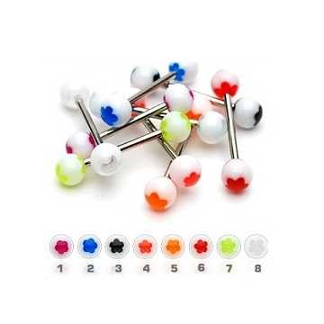 Blumen Zungenpiercing