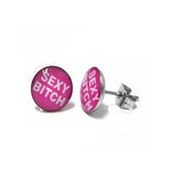 Ohrstecker in pink "Sexy Bitch"