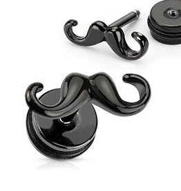 Fakeplug Mustache schwarz