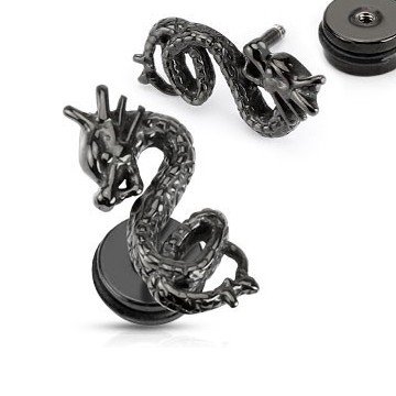 Fakeplug schwarzer Drache