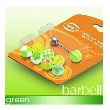 Zungenpiercingset gelb