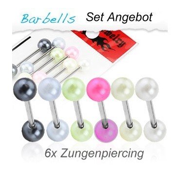 Perlen Zungenpiercing-Set