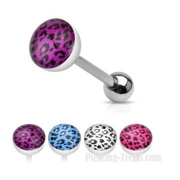 Leoparden-Zungenpiercing