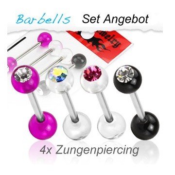 Zungenpiercing im SET