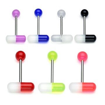 Zungenpiercing Pille