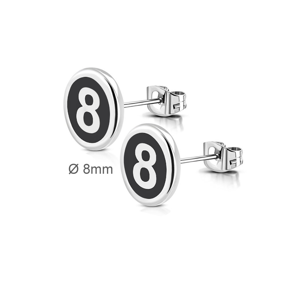 Ohrstecker Eight Ball