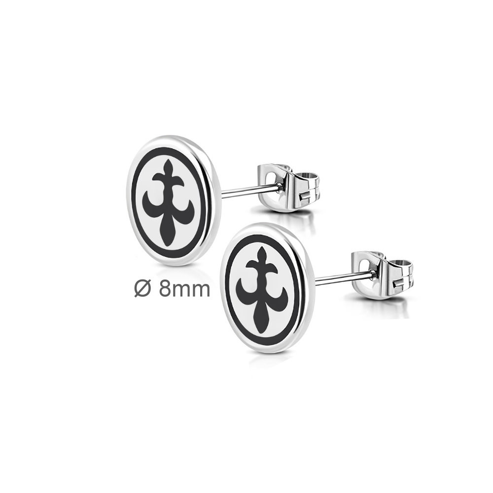 Edelstahl Ohrstecker Lilie