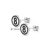 Herren Ohrstecker Eight Ball