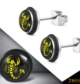 Edelstahl Ohrstecker Skorpion