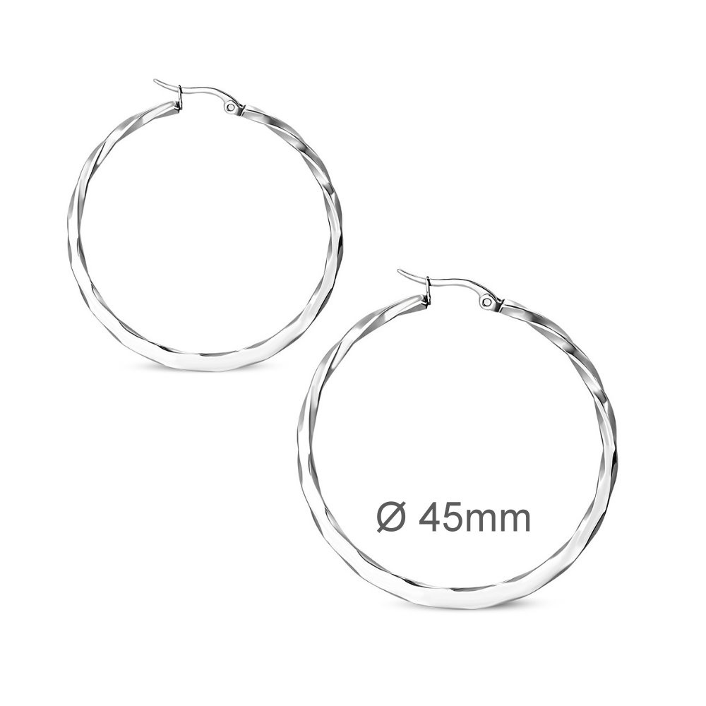 Ø 45mm Edelstahl Creolen für Damen